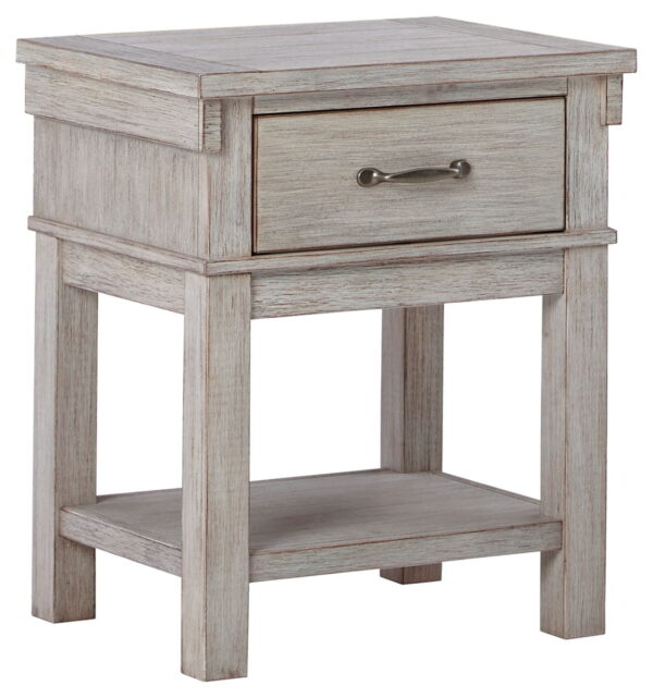 Hollentown - Whitewash - One Drawer Night Stand - Test 3